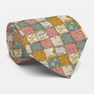 Cravate Motif de courtepointe rose Shabby Chic