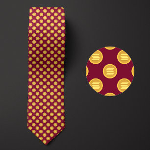 Cravate Motif de cryptomonnaie de pièce d'or Solana