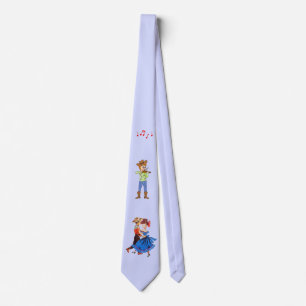 Cravate Motif de danse carrée