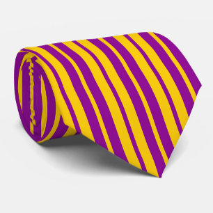 Cravate Motif de design de rayures élégantes jaune violet