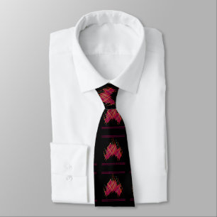 Cravate Motif de design noir et rouge pâle pour moi