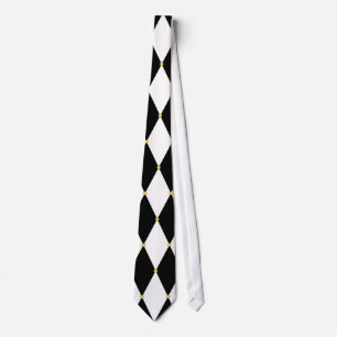 Cravate Motif de diamant de harlequin