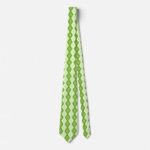 Cravate Motif de diamant vert Chartreuse