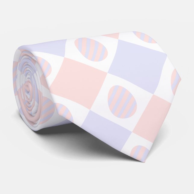 Cravate Motif de diamants de Pâques avec Oeufs décorés (Roulé)