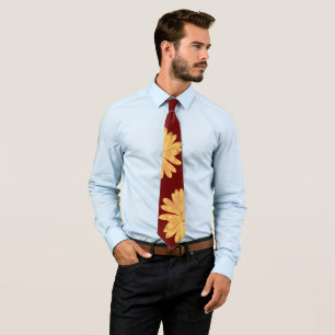 Cravate Motif de fleurs de Bourgogne