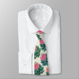 Cravate Motif de fleurs de Protea 