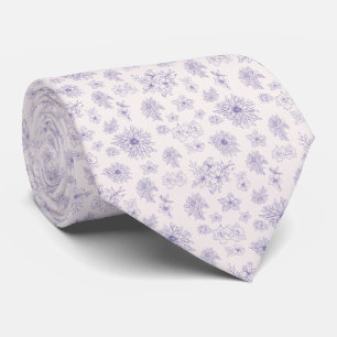 Cravate Motif de fleurs violettes