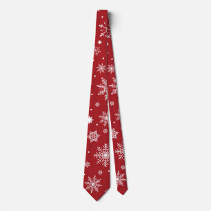 Cravate Motif de flocons de neige mûrs