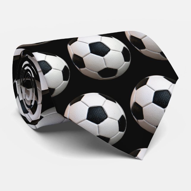 Cravate Motif de football cool | Sport (Roulé)