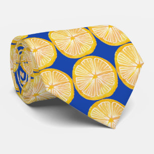 Cravate Motif de fruit de citron agrume coloré