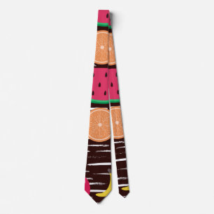Cravate Motif de fruits tropicaux