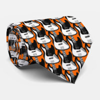 Motif de guitare de base électrique en noir et bla