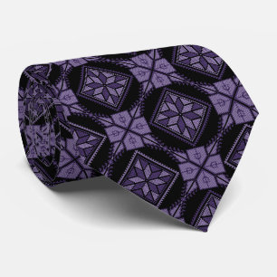 Cravate Motif de henné à base de henné violet et noir Tatr