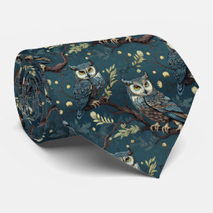 Cravate motif de hibou cool carrelé