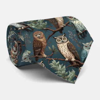cravate motif de hibou cool carrelé