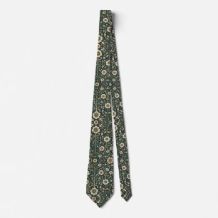 Cravate Motif de jardin aux marguerites vintage