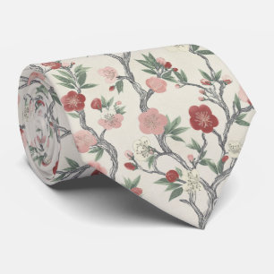 Cravate Motif de jardin floral japonais