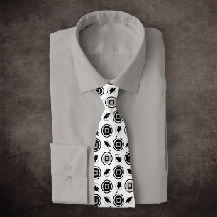 Cravate Motif de la casquette noire et d'argent