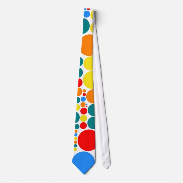 Cravate Motif de la mosaïque Retro Polka Dot #7 (Devant)