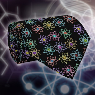 Cravate Motif de la structure atomique
