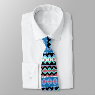 Cravate Motif de la tribu bleue colorée