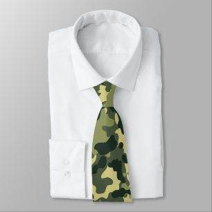 Cravate Motif de l'armée Green Camo