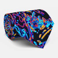 Motif de ligne incurvée néon multicolore vibrant