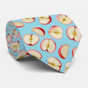 Cravate Motif de moitiés de pommes rouges