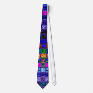 Cravate Motif de mosaïque en verre coloré #11