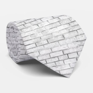 Cravate Motif de mur de briques blanches