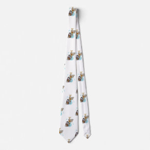 Cravate motif de musique de guitare