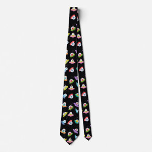 Cravate Motif de navires UFO
