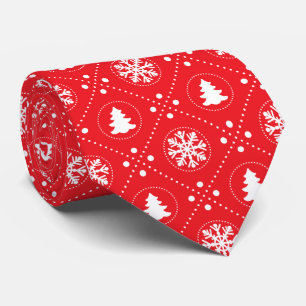 Cravate Motif de Noël classique Red Festive