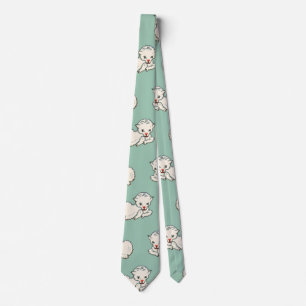 Cravate Motif de Noël vintage avec un agneau bébé sur fond