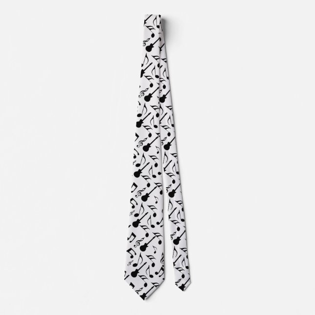 Cravate Motif de notes de musique (Devant)