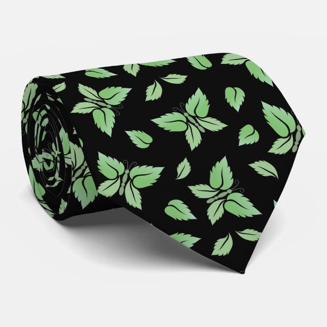 Cravate Motif de papillon de monnaie (Roulé)