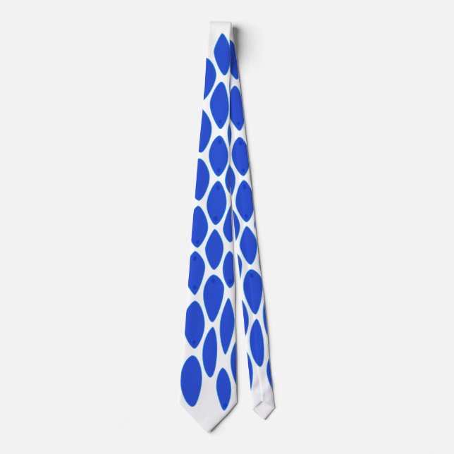 Cravate Motif de peau de python bleu de luxe (Devant)