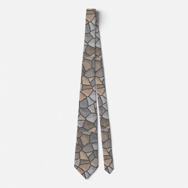 Cravate Motif de pierre de pierre élégante Motif de maçonn (Devant)
