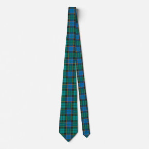 Cravate Motif de plaids de tartan - vert bleu traditionnel