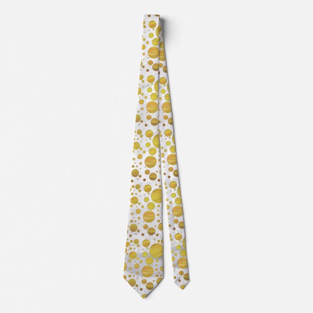 Cravate Motif de point de polka ananas (Devant)