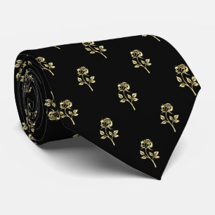 Cravate Motif de point rose de polka d'or