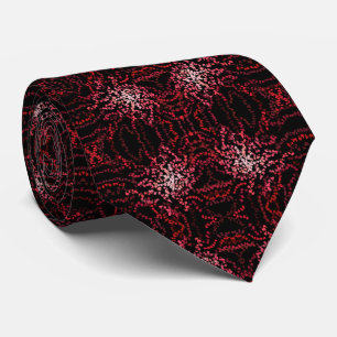 Cravate Motif de points éclaboussés abstraits de roses et 