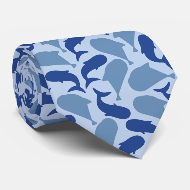 Cravate motif de poissons de plage carrelé cool (Roulé)