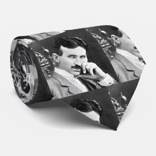 Cravate Motif de portrait de Nikola Tesla