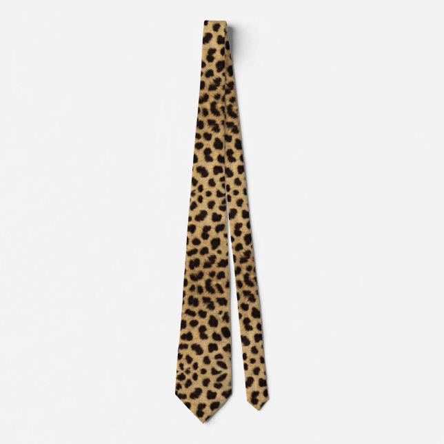 Cravate Motif de poster de animal de guépard (Devant)