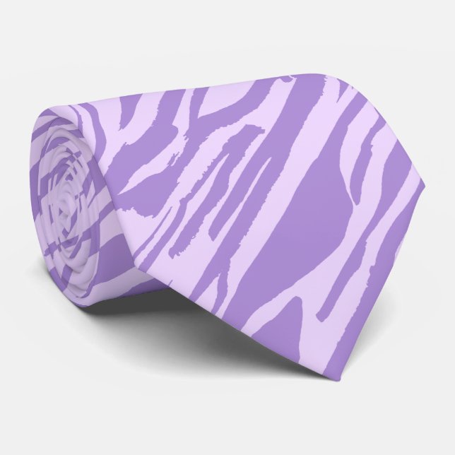 Cravate Motif de Poster de animal Purple Zebra (Roulé)