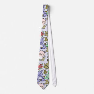 Cravate Motif de postures de yoga Motif sans couture de