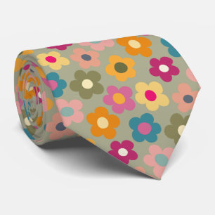 Cravate Motif de prairie florale mignonne