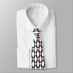 Cravate motif de quilles pour bowler