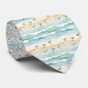 Cravate Motif de rivage de bécasseau côtier (5)